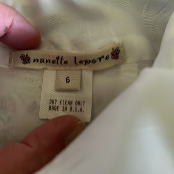 Rare Vintage Nanette Lepore Linen and Silk Spanish Inspired Sundress Sz 6 - Picture 6 of 6